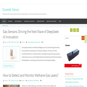 ISweek News - Sensors and Instruments Product Applications, Technical Articles and Solutions