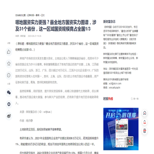 哪地国资实力更强？最全地方国资实力图谱，涉及31个省份，这一区域国资规模竟占全国1/3